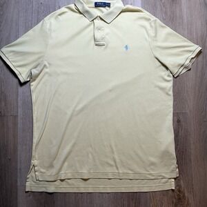 Polo Ralph Lauren‎ Short Sleeve Shirt Size XL Yellow Pony Preppy Classic Soft